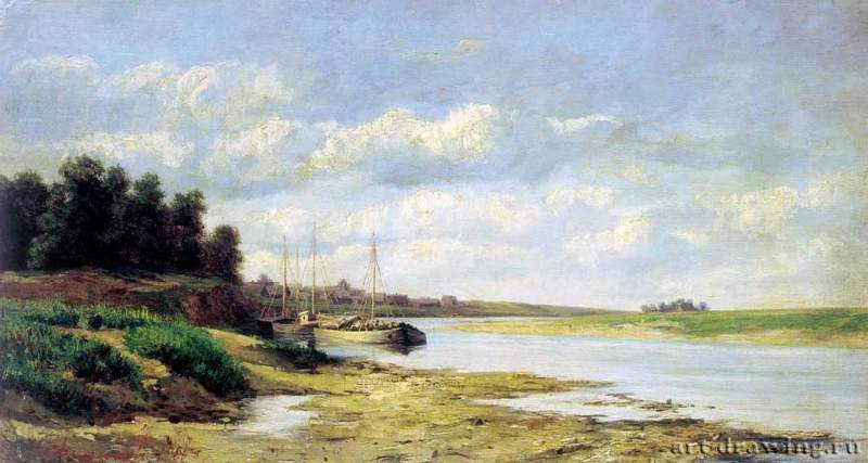 Барки на реке. 1868 - Barges on the River. 1868
27,5 х 50 смХолст, маслоРоссияТаганрог. Таганрогская картинная галерея